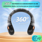 Ventilador de Cuello sin Aspas – Portátil, Recargable, 360° de Flujo de Aire, Súper Silencioso, 3 Velocidades, Batería de 4000mAh, Manos Libres para Uso en Interior y Exterior – VM003