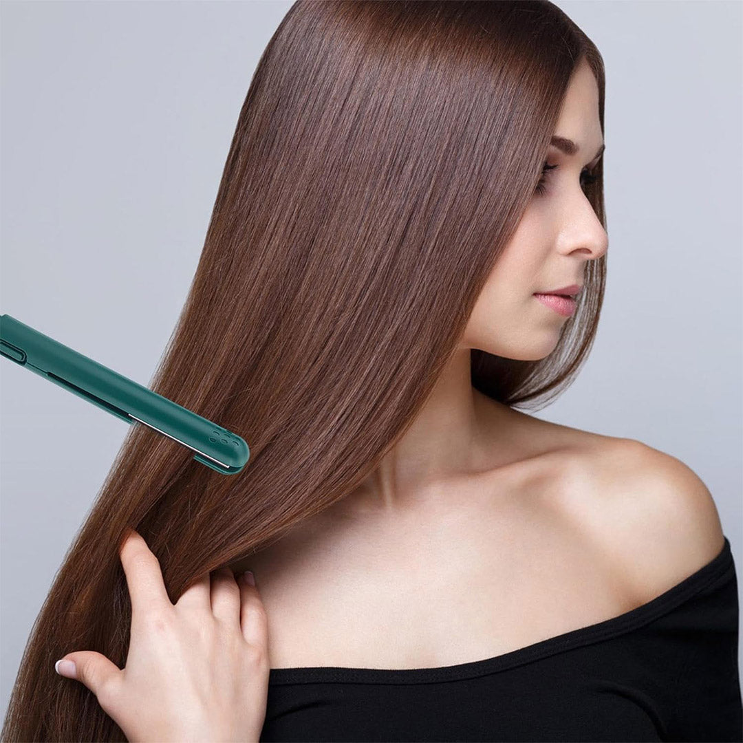 Mini Plancha de Pelo Dual Propósito DualGlam, Rizador y Alisador de Cabello, Compacto y Portátil, USB Recargable - SE003