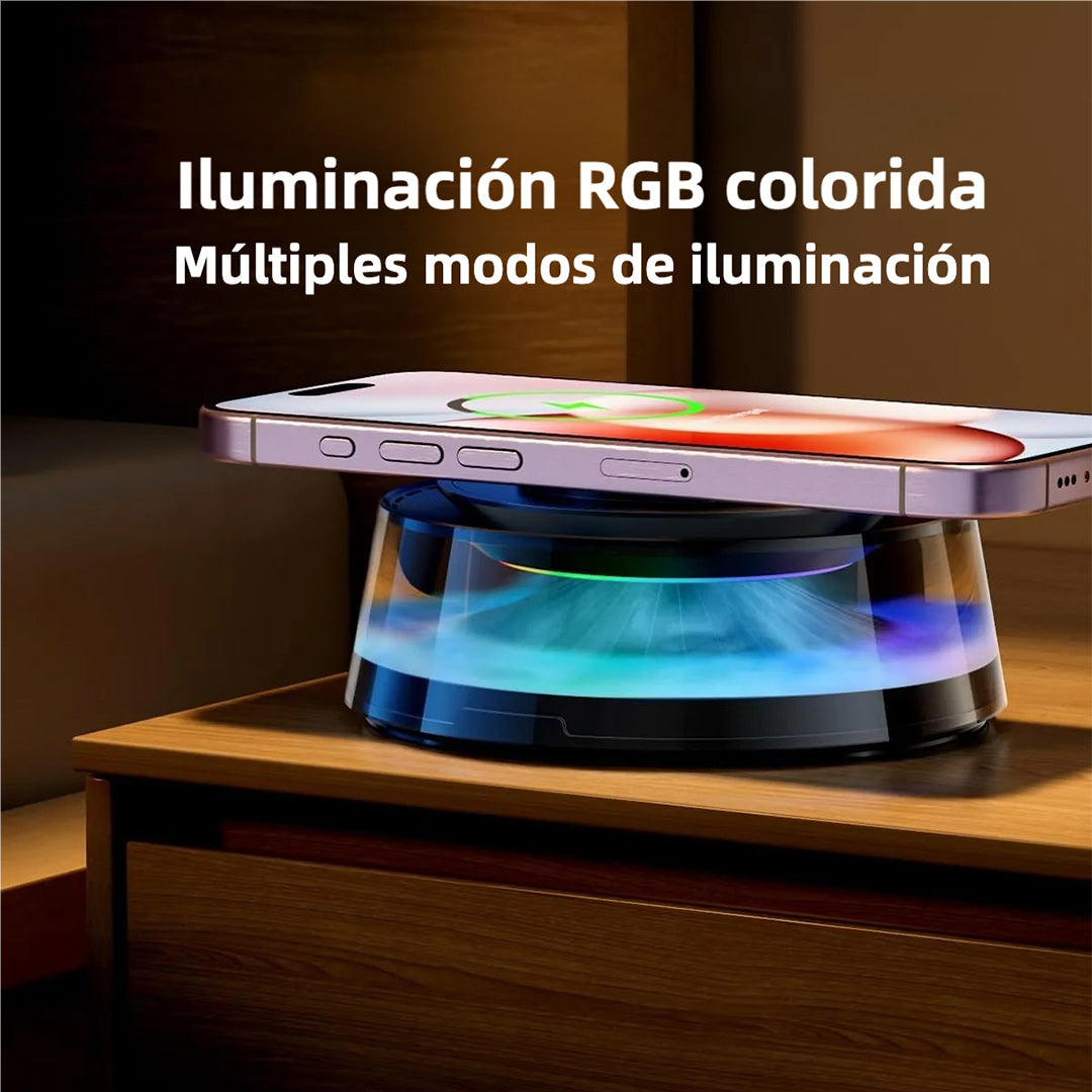 Difusor de Aromaterapia para Auto con Carga Inalámbrica, Luz Ambiental y Modo Inteligente - Fragancia Natural para Coches/Hogar/Oficina - MA001