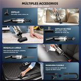 Aspiradora de Mano Inalámbrica – Potente Succión de 16,000Pa, Ultraligera 1.3lbs, Motor sin Escobillas, Batería Recargable, Múltiples Accesorios para Limpieza del Hogar, Oficina, Coche y Mascotas – AE005