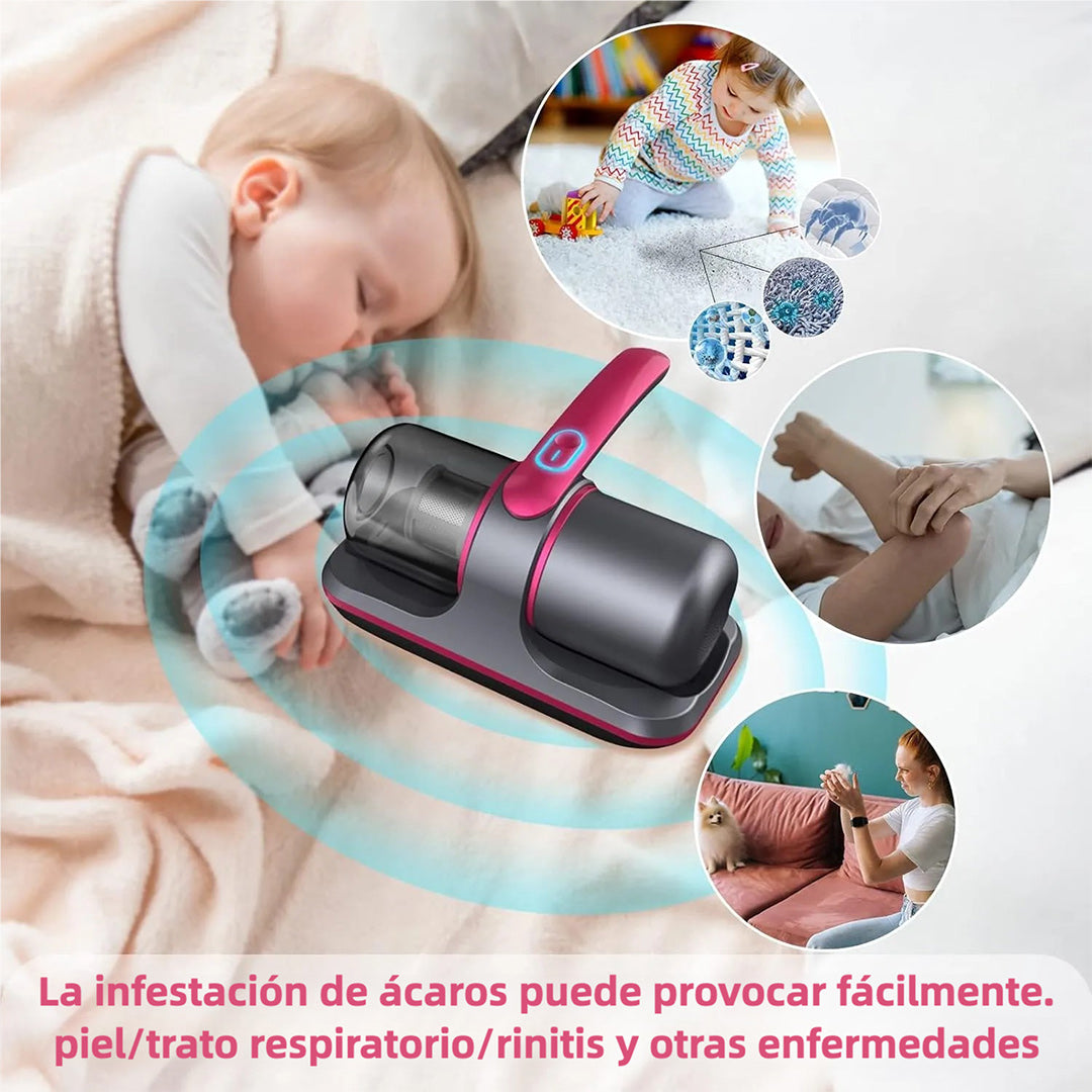 Aspiradora de Mano Inalámbrica para Cama - Limpieza Eficaz de Colchones, Sofás y Más, Con Succión Potente 8KPa, Filtro HEPA Lavable, Esterilización UV - AE003