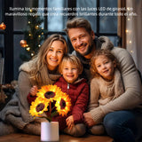 Lámpara Recargable de Girasol con Cúpula de Cristal – Luz Nocturna LED Decorativa Ideal como Regalo Romántico - LL003
