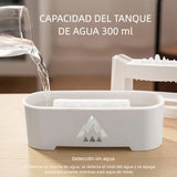Difusor de Aceites Esenciales con Simulador de Lluvia y Luz de Llama – 300ml con Sonido Relajante, Temporizador y Control Remoto - MA006