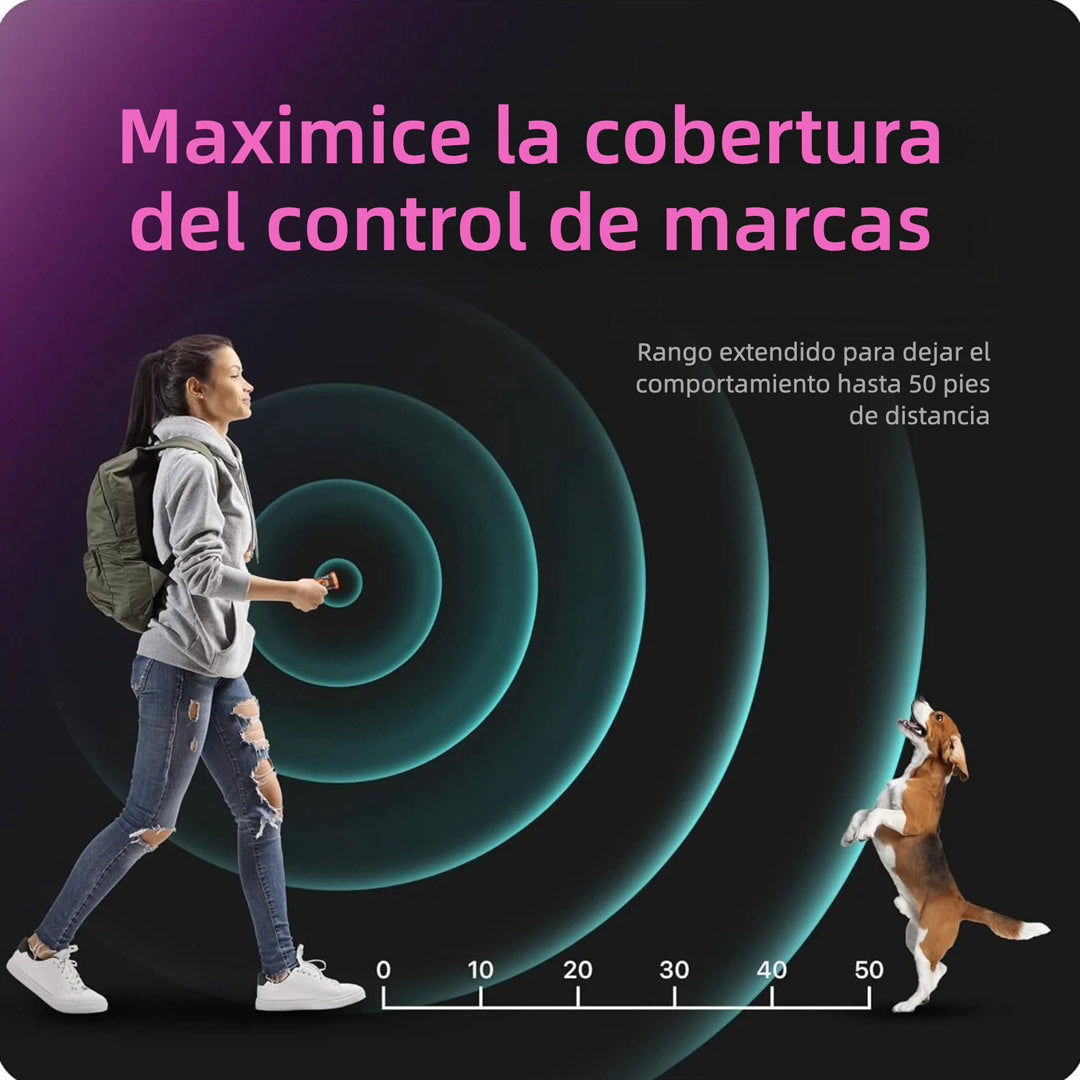 Dispositivo Ultrasónico de Control de Ladridos para Perros – Entrenador Portátil sin Descargas, Alternativa al Collar Antiladridos - DM006