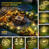 Luces Solares Decorativas para Jardín 2 Piezas 120LED – Impermeables con Diseño DIY para Patio, Balcón, Camino y Macetas - JP004