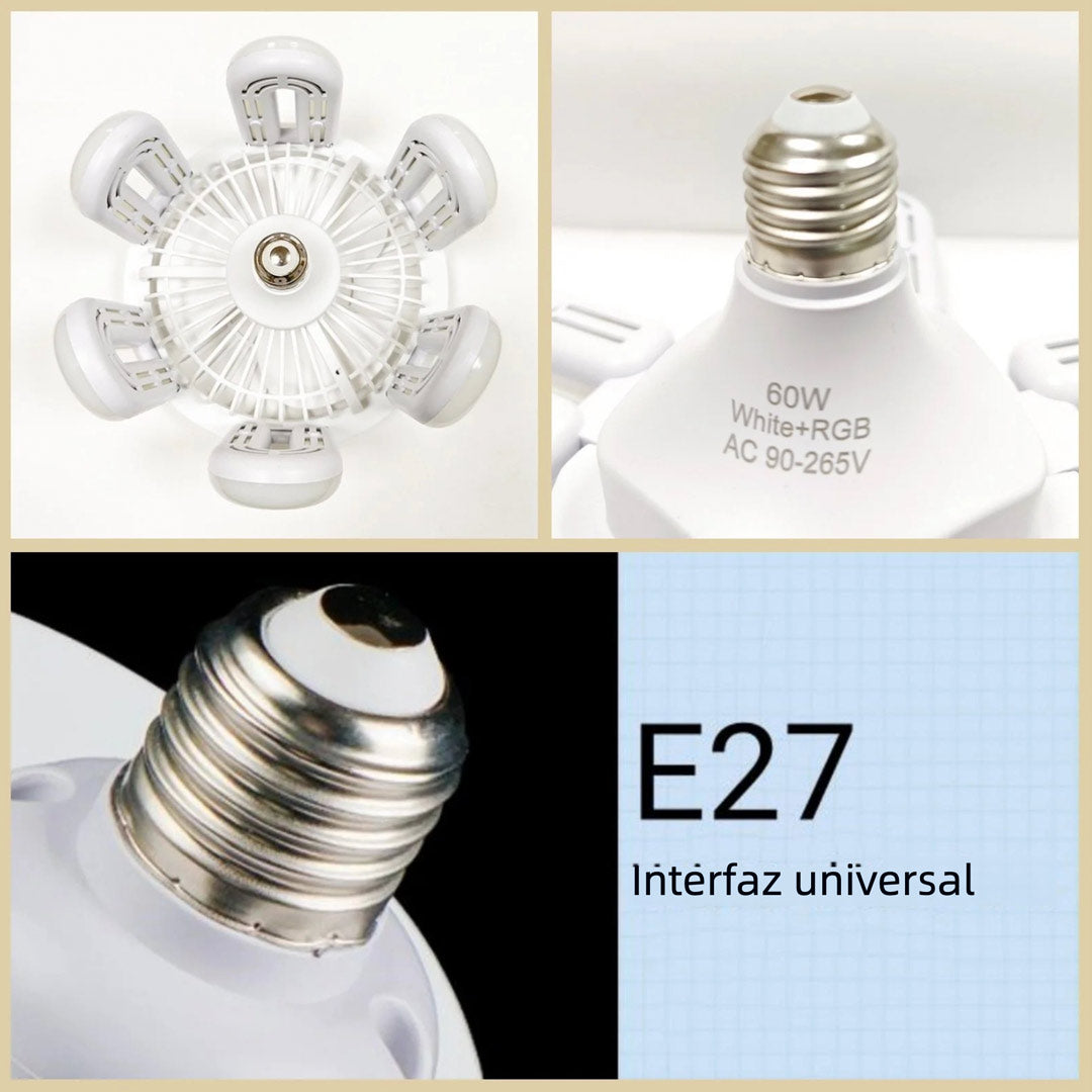 Bombilla Ventilador E27 con Control Remoto – Iluminación y Ventilación Eficiente - VM009