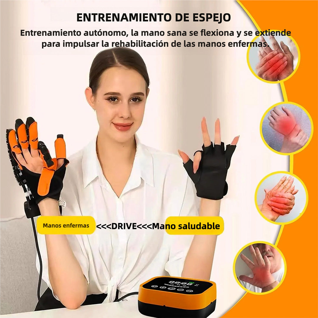 Guante Robótico de Rehabilitación para Hemiplejia y Recuperación Post-ACV, con 5 Modos de Entrenamiento y Pantalla Táctil - Equipo Portátil de Terapia Física - PR001