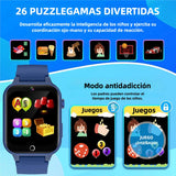 Reloj Inteligente para Niños y Niñas con 26 Juegos, Cámara HD, Reproductor de Música, Podómetro y Pantalla Táctil, Smartwatch Educativo y Multifuncional SW038
