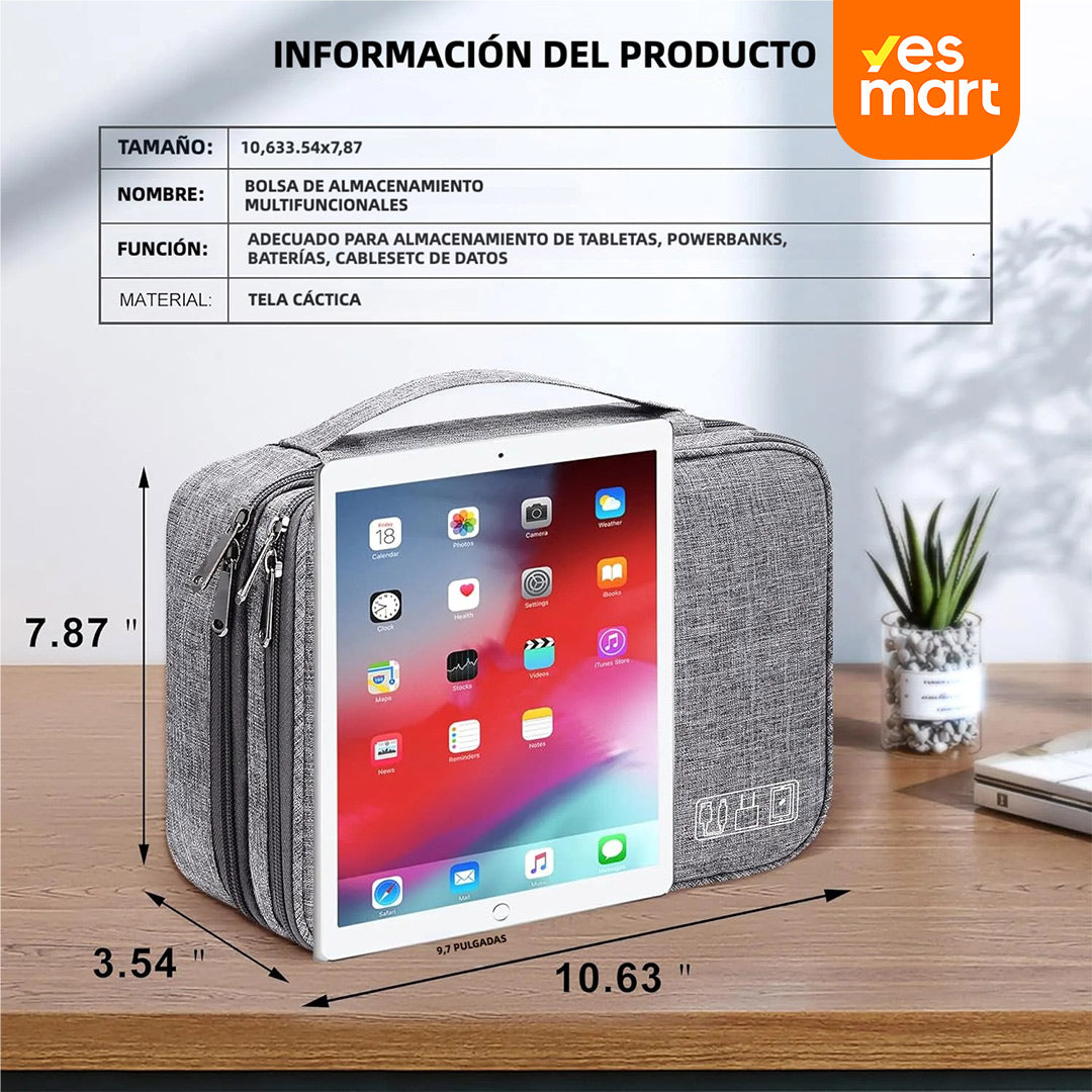 Bolsillo Organizador para Electrónica de Viaje, Bolsa Impermeable para Cables y Accesorios AH004