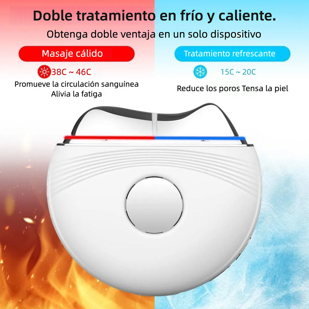 Masajeador Facial Gua Sha Eléctrico Multifuncional 3 en 1 con EMS, Luz Roja Azul Violeta, Calor y Frío para Lifting, Antiarrugas, Reafirmante – MJ002