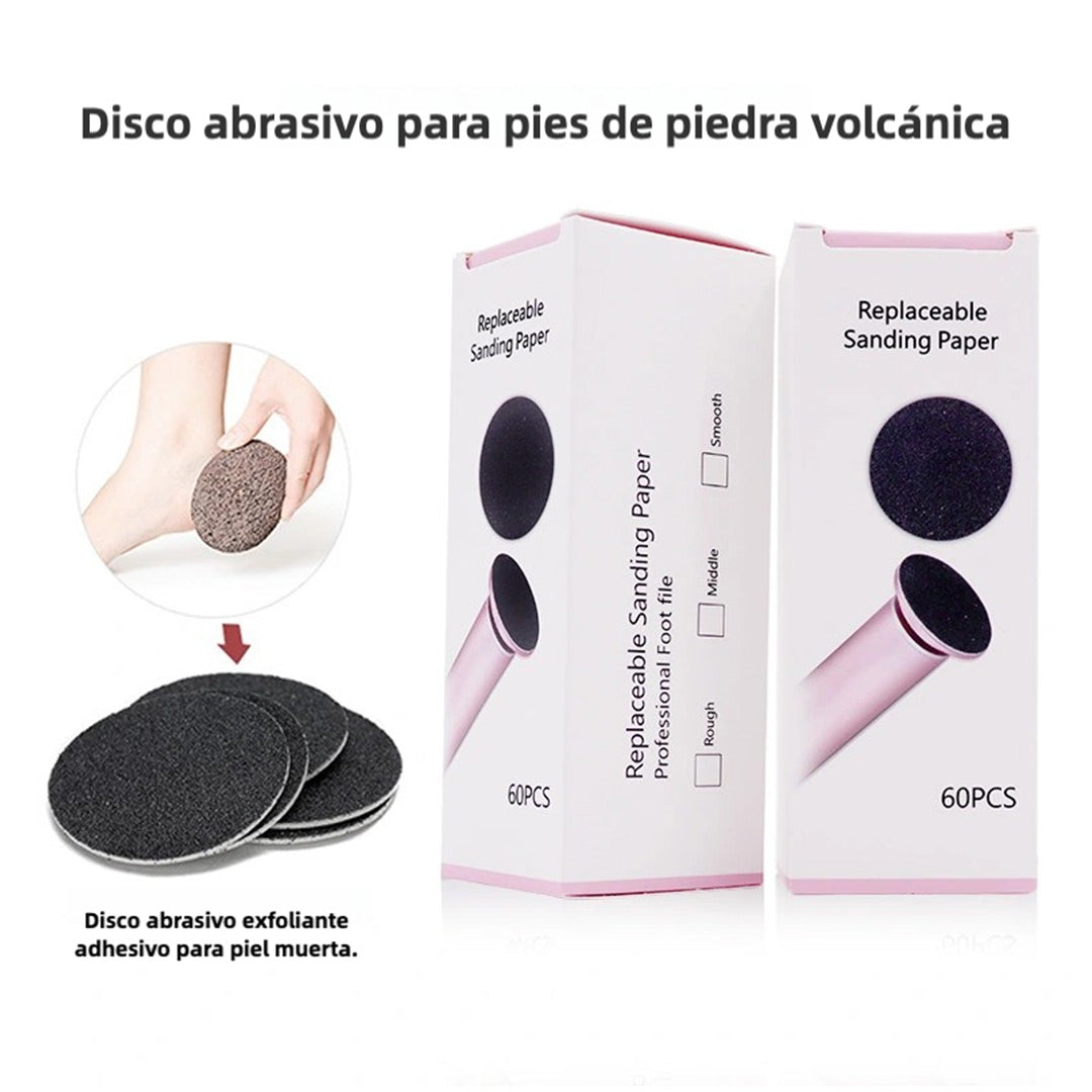 Removedor Eléctrico de Callos para Pies Ravifun 2 en 1 con Control de Velocidad y 60 Discos de Lija Reemplazables – MC003