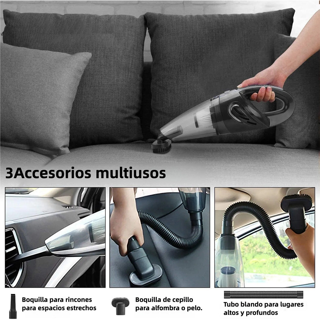 Twotrees Aspiradora de Mano Inalámbrica Portátil - Potente Succión 4000Pa, Carga Rápida, Batería de Larga Duración, Filtro HEPA Lavable, Capacidad de 300ml - AE002