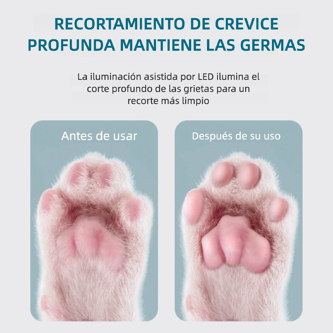 Cortapelos para Mascotas con Luz LED – Recortadora de Precisión Silenciosa e Impermeable para Patas, Orejas y Cara - DM007