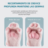 Cortapelos para Mascotas con Luz LED – Recortadora de Precisión Silenciosa e Impermeable para Patas, Orejas y Cara - DM007