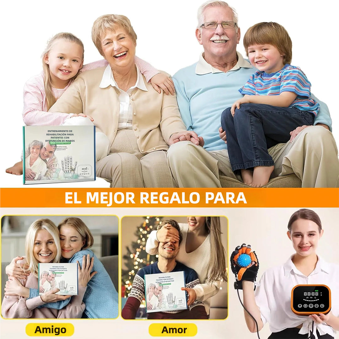 Guante Robótico de Rehabilitación para Hemiplejia y Recuperación Post-ACV, con 5 Modos de Entrenamiento y Pantalla Táctil - Equipo Portátil de Terapia Física - PR001