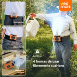 Ventilador portátil de cintura 10000mAh, con 9 velocidades y linterna, ventilador de cuello manos libres, hasta 20 horas de enfriamiento, para camping y viajes - VP001