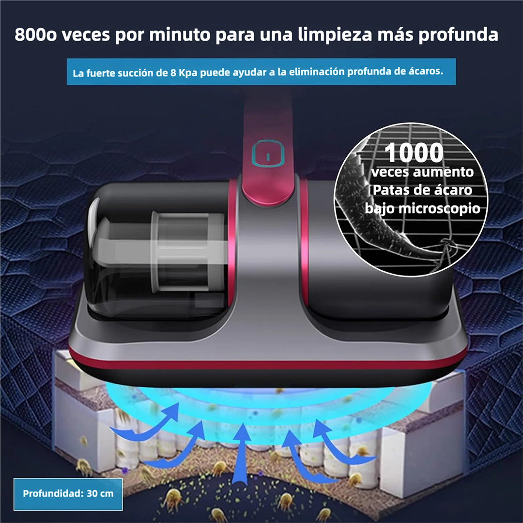 Aspiradora de Mano Inalámbrica para Cama - Limpieza Eficaz de Colchones, Sofás y Más, Con Succión Potente 8KPa, Filtro HEPA Lavable, Esterilización UV - AE003