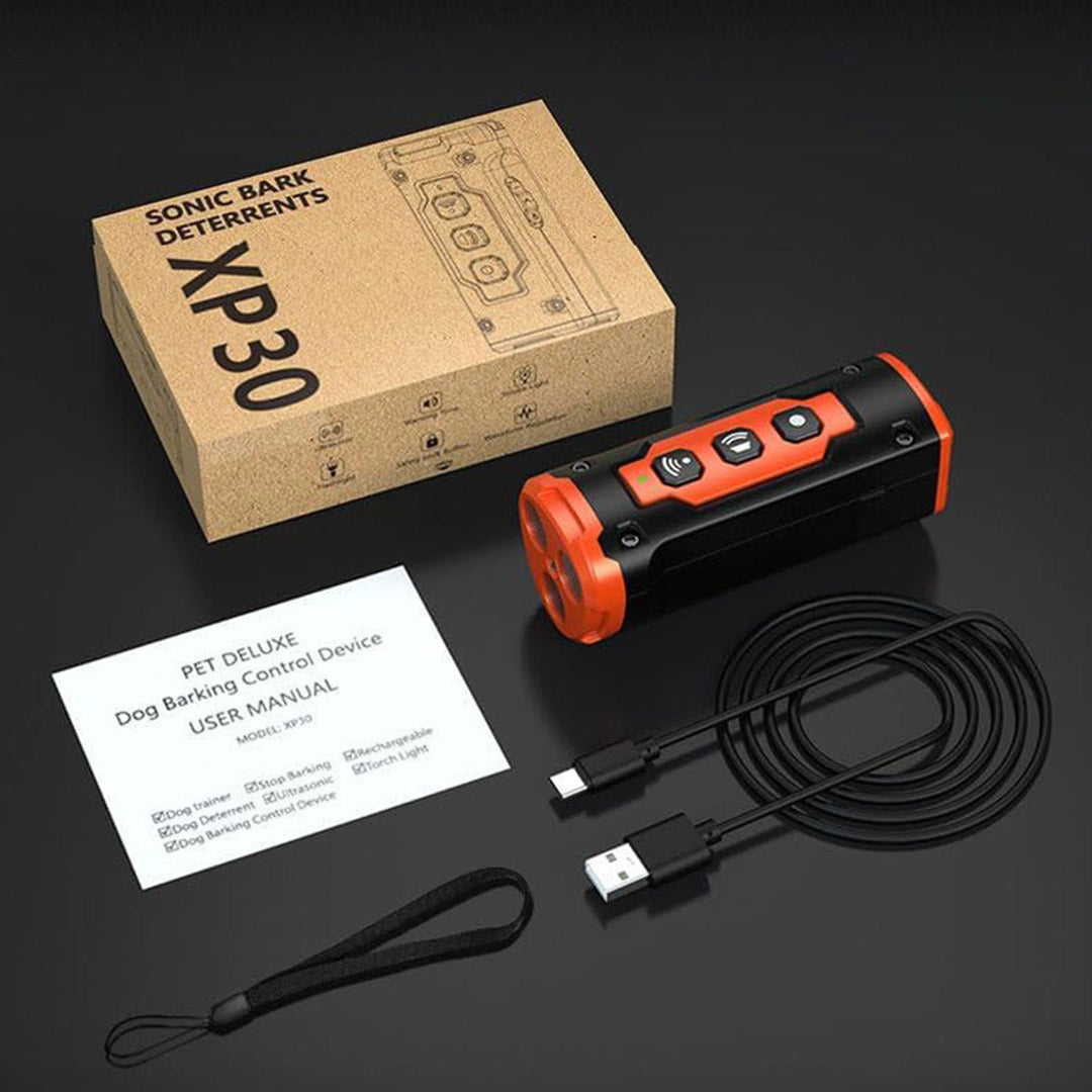 Dispositivo Ultrasónico de Control de Ladridos para Perros – Entrenador Portátil sin Descargas, Alternativa al Collar Antiladridos - DM006