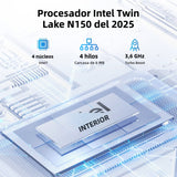Ninkear Mini PC MBOX 11, Intel Twin Lake N150, 16GB RAM, 512GB SSD, Windows 11, Pantalla Doble 4K, WiFi 5, Bluetooth 5.0