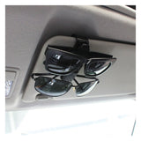 Soporte para Gafas de Sol para Visera de Coche 2 Piezas con Clips y Estuche para Tarjetas - Soporte de Gafas de Sol y Gafas de Vista, Ajustable y Giratorio 180° - AH001