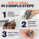Afeitadora Eléctrica Multifuncional 4 en 1 para Cabeza y Cuerpo, Motor 8500 RPM, Carga USB y Accesorios Gratis - MC002
