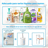 Dispensador Automático de Jabón – Dispensador de Jabón Espumoso Sin Contacto de 400ml, Recargable por USB, Montaje en Pared, 4 Niveles de Ajuste de Espuma para Baño y Cocina – AH007