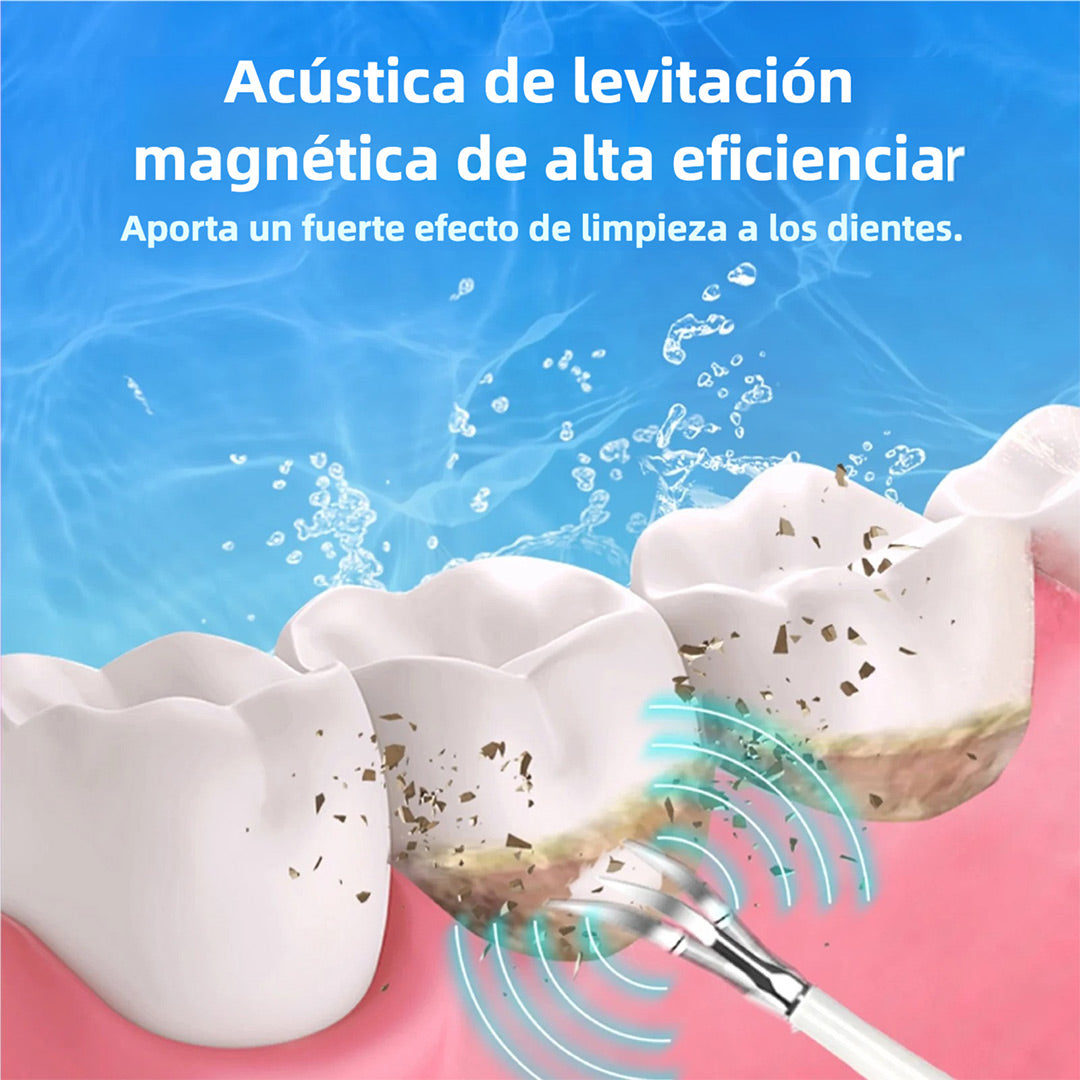 Limpiador Ultrasónico de Placa para Dientes, Removedor de Manchas Dentales con Luz LED, Kit para Blanqueo de Dientes para Niños y Adultos, 3 Modos - CS001