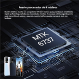 Teléfono inteligente Android 4G, 6.53'' HD, 3GB RAM+32GB ROM, Cámara 13MP+2MP, Dual SIM, Batería 3250mAh con Carga Rápida -SP006 - Yesmart
