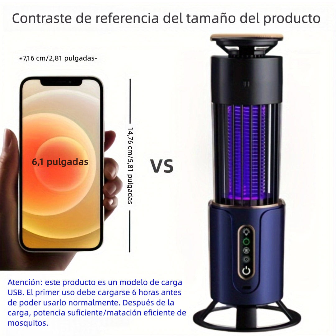 Lámpara Asesina de Mosquitos Recargable por USB 2-en-1, Versátil para Colgar o Colocar Horizontal - Ideal para Hogar, Oficina y RV - CL003