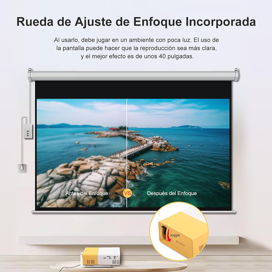 Mini Proyector Portátil con Resolución 1080P y Sistema de Entretenimiento Compacto PP002 - Yesmart