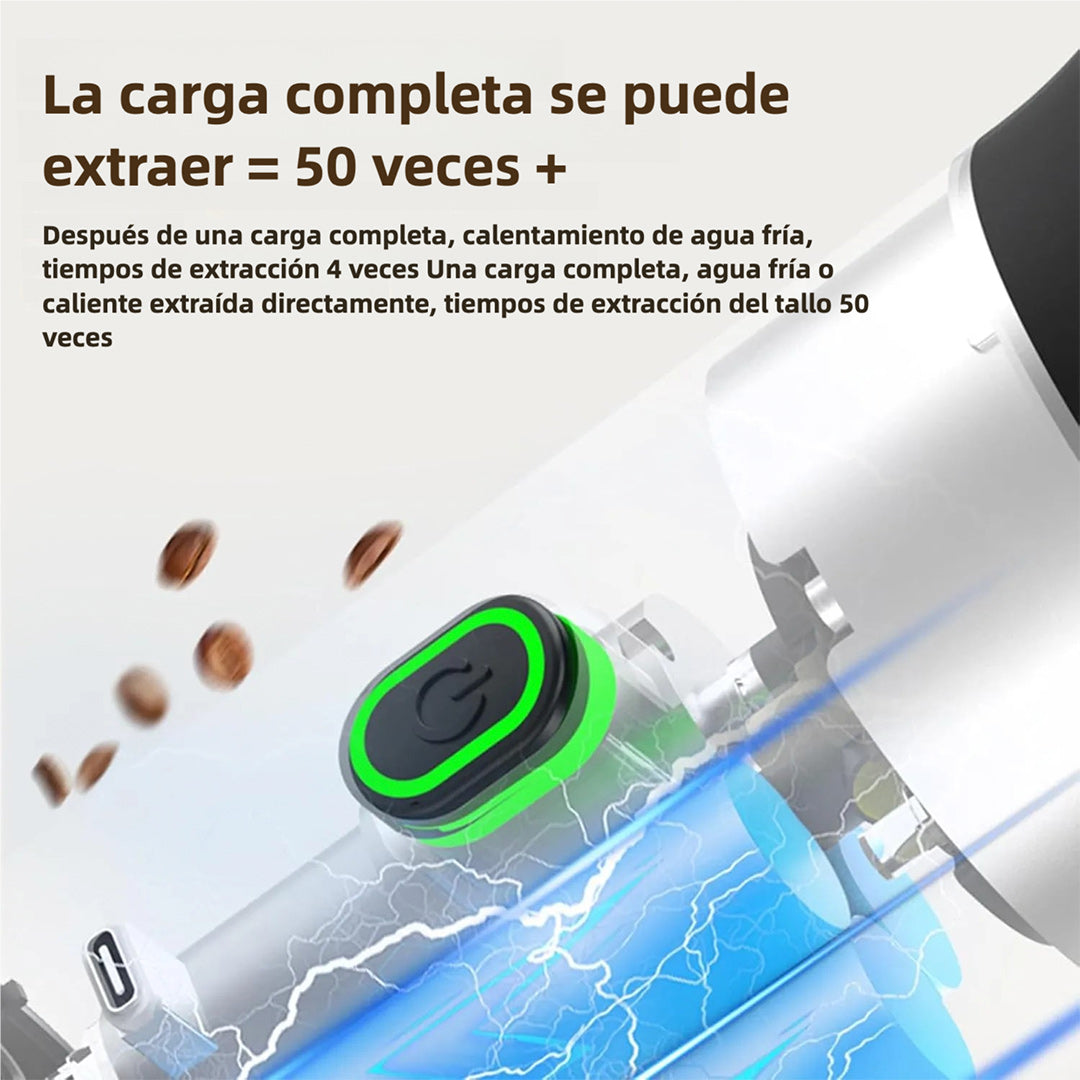 Máquina de Café Portátil 3 en 1 Inalámbrica, Eléctrica para Cápsulas y Café Molido, Con Función de Enfriado y Calentado, Taza de 150ml - EJ006