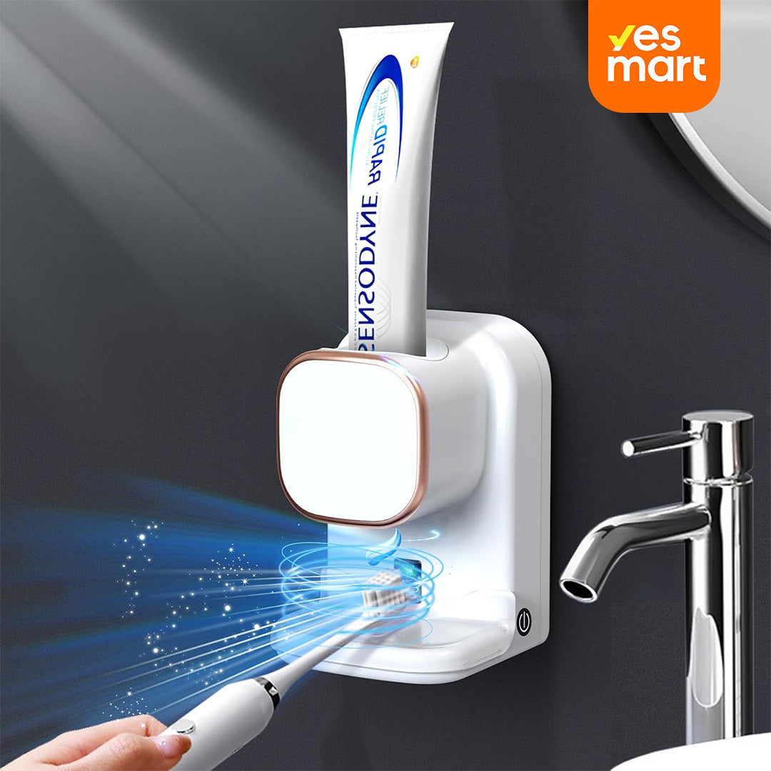 Dispenser Automático de Pasta de Dientes Eléctrico de Pared para Niños y Adultos, con Tecnología de Sensores, 3 Modos Ajustables, Fácil de Limpiar - AH005