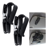 Soporte para Gafas de Sol para Visera de Coche 2 Piezas con Clips y Estuche para Tarjetas - Soporte de Gafas de Sol y Gafas de Vista, Ajustable y Giratorio 180° - AH001