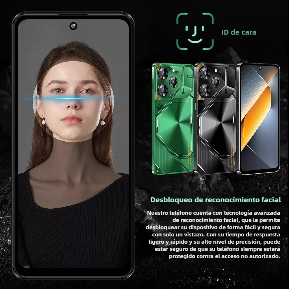 Teléfono inteligente Teléfono Móvil 3G Android 8.1, 6.6", 2GB+16GB, Carga Rápida 10W, Reloj Inteligente con Reconocimiento Facial -SP005 - Yesmart