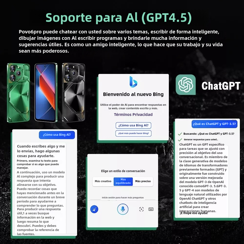 Teléfono inteligente Teléfono Móvil 3G Android 8.1, 6.6", 2GB+16GB, Carga Rápida 10W, Reloj Inteligente con Reconocimiento Facial -SP005 - Yesmart