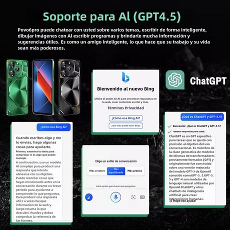Teléfono inteligente Teléfono Móvil 3G Android 8.1, 6.6", 2GB+16GB, Carga Rápida 10W, Reloj Inteligente con Reconocimiento Facial -SP005 - Yesmart