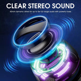 Altavoz Mini Altavoz Bluetooth con Graves Potentes, Luz RGB, Resistente al Agua IPX5, Montaje Magnético y Soporte para Teléfono -BS017 - Yesmart