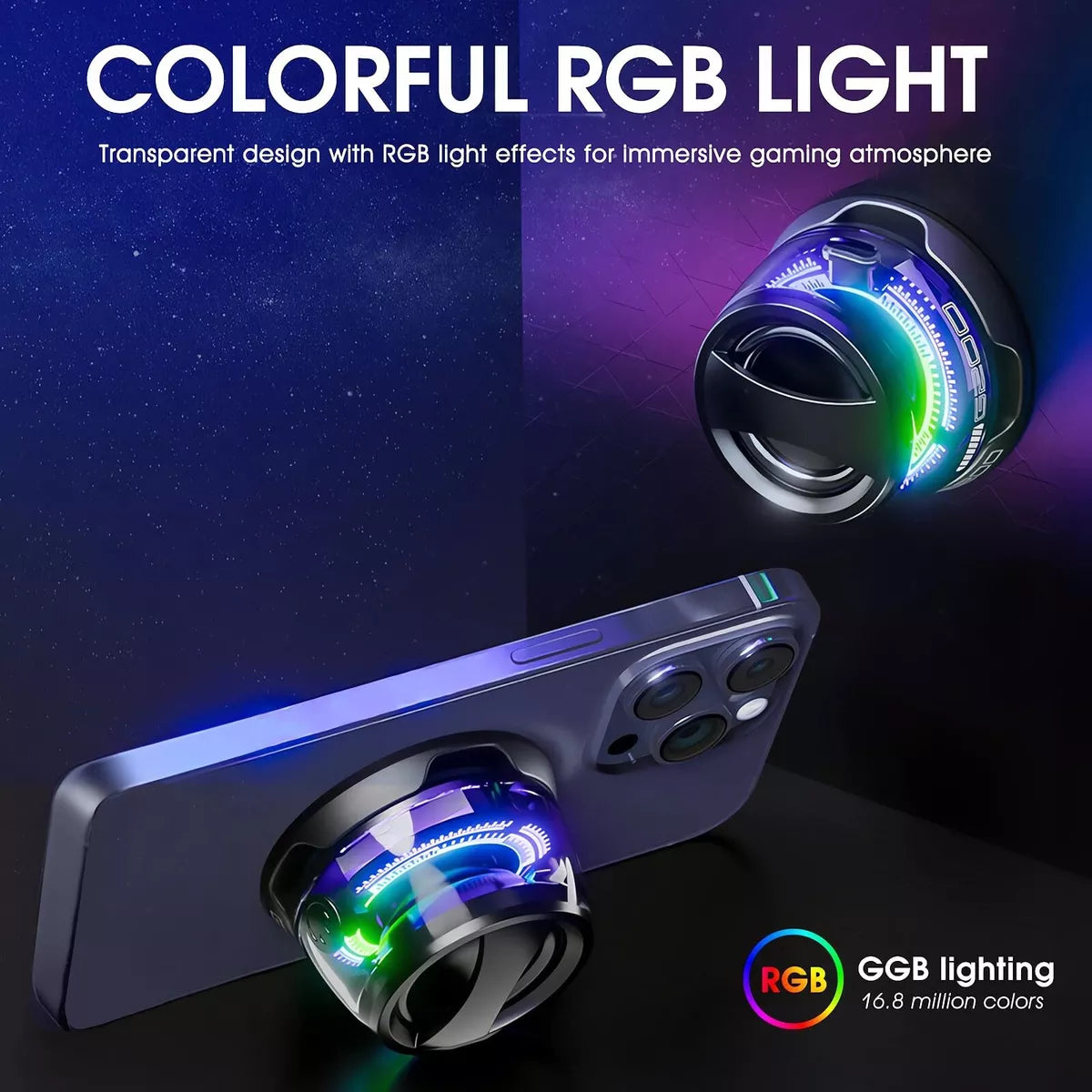 Altavoz Mini Altavoz Bluetooth con Graves Potentes, Luz RGB, Resistente al Agua IPX5, Montaje Magnético y Soporte para Teléfono -BS017 - Yesmart