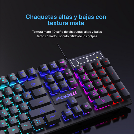 Teclado Mecánico Gaming con Retroiluminación RGB, 104 Teclas, Compatible con Windows KM002 - Yesmart