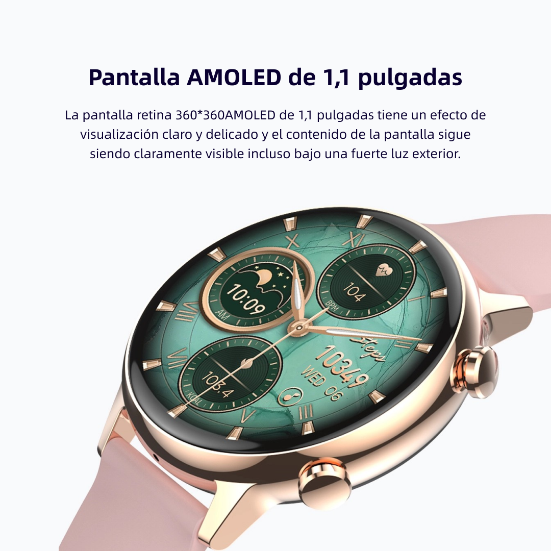 Reloj inteligente 1.1 pulgadas AMOLED mujer AI pantalla con NFC -SW008 - Yesmart