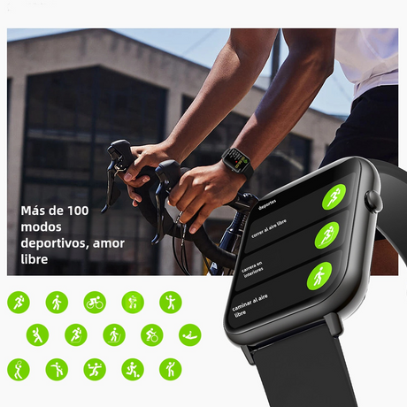 Reloj inteligente 2.1 pulgadas con pantalla de plasma ultra clara y Bluetooth - SW003 - Yesmart