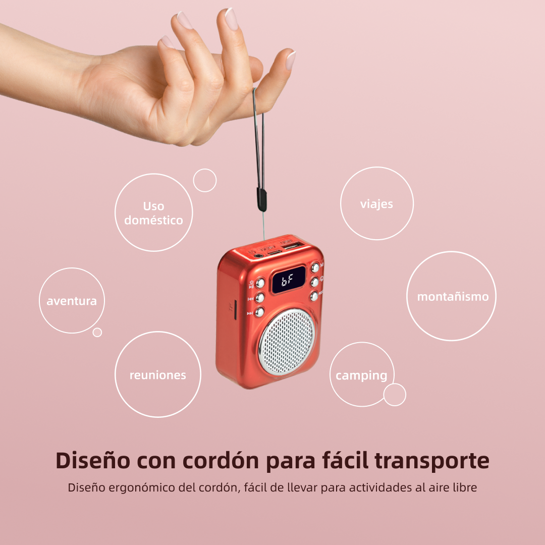 Altavoz Grabador de batería recargable extraíble bluetooth portátil Speaker box -BS005 - Yesmart