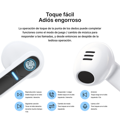 Auriculares Bluetooth con RGB, Conexión Inalámbrica y 21 Horas de Autonomía BH024 - Yesmart
