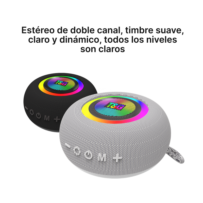 Altavoz Bluetooth con FM, TWS, LED Multicolor y Entrada LINE IN BS014 - Yesmart