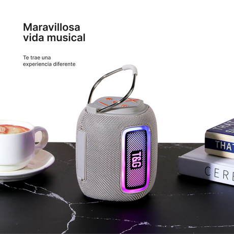 Altavoz Portátil Bluetooth con TWS, Luces LED Multicolores, Radio FM y Modo Audio para Exterior -BS015 - Yesmart