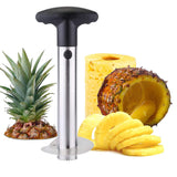 Pelar y Cortar Piña de Acero Inoxidable - Descorazonador y Cortador de Piña con Mango Desmontable para Extracción Fácil del Corazón - UC001
