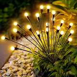 Luces de Jardín Solar con 20 LEDs, Luces Solares para Exteriores, Luces de Luciérnagas para Decoración de Navidad, Patio, Camino y Jardín, Resistente al Agua – JP003