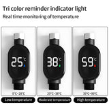 Termómetro Digital Inteligente y a Prueba de Agua para Ducha, Pantalla LED con Lectura de Temperatura en Fahrenheit y Celsius, Termómetro para Baño de Bebé y Uso en Cocina – JP002