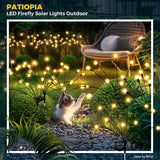 Luces de Jardín Solar con 20 LEDs, Luces Solares para Exteriores, Luces de Luciérnagas para Decoración de Navidad, Patio, Camino y Jardín, Resistente al Agua – JP003
