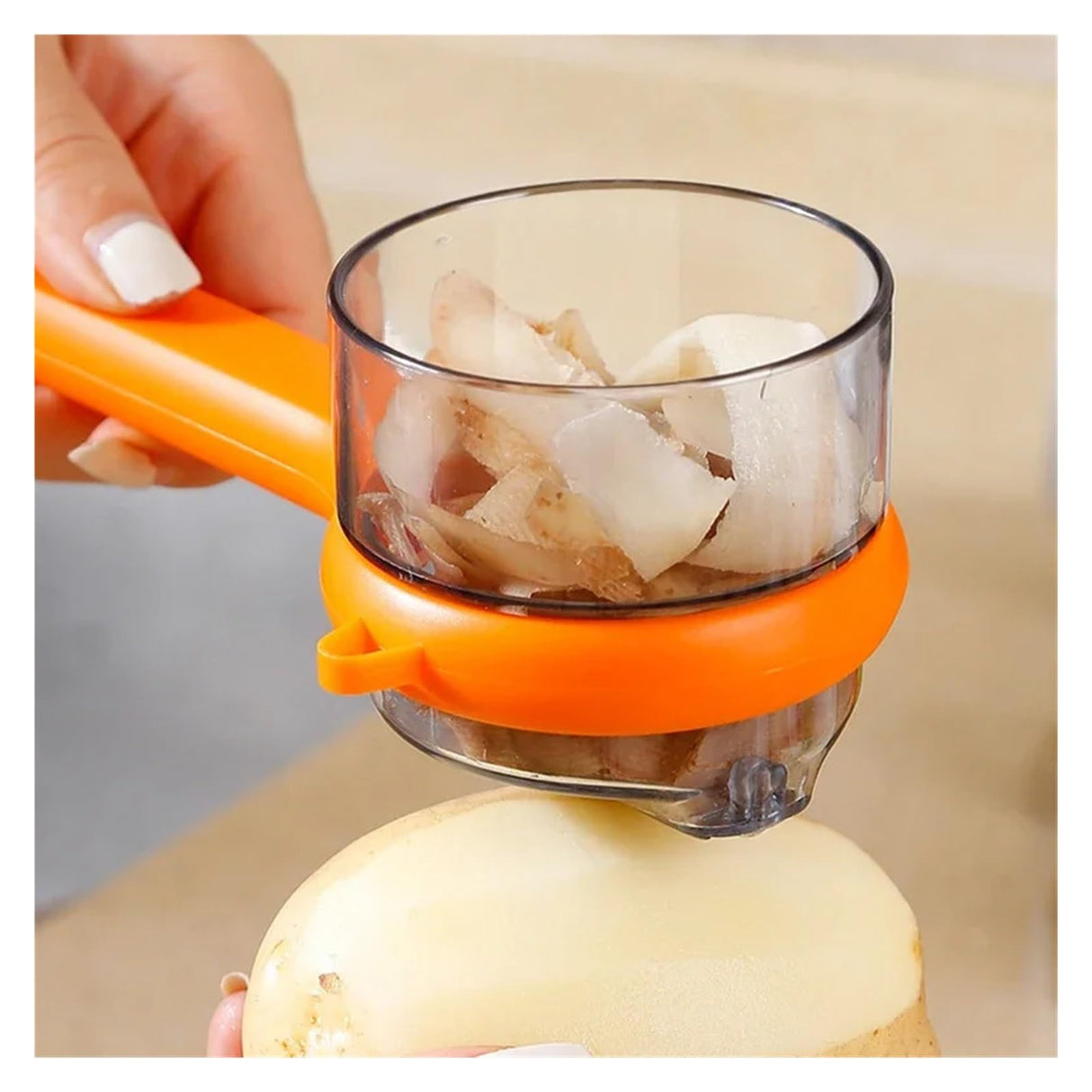 Cuchillo Pelador Manual con Caja de Almacenamiento, Pelador Multifuncional de Frutas y Verduras de Acero Inoxidable, Cortador de Manzanas, Papas y Pepinos para Cocina – UC004